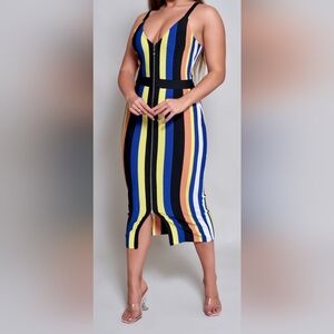 Windsor Bold Striped Pencil Skirt Dress
